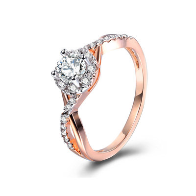 Separations Twist Halo Daimond Ring