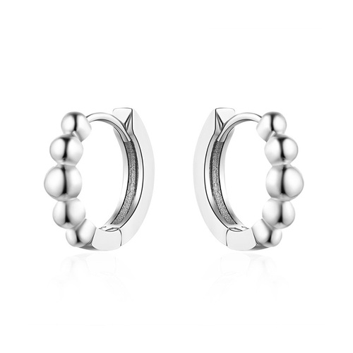 Fashion Concise White Gold Hoop Earrings