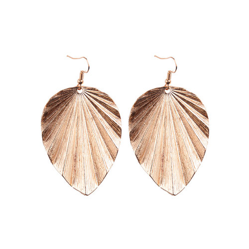 Concise Style Leaf Drop Earrings