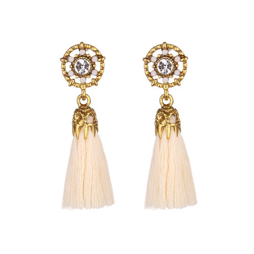 Vintage Pattern Tassel Earrings