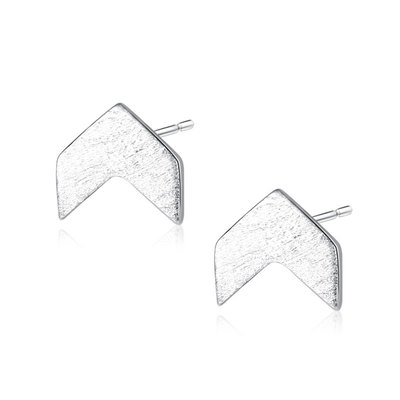Sterling Silver 925 Arrow Stud Earrings