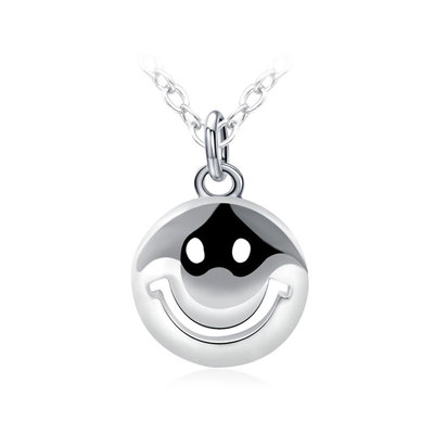 Smiling Face 925 Sterling Silver Necklace