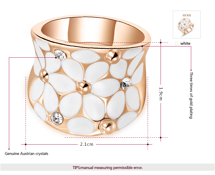 Rose Gold White Flower Set -1 Rose Gold White Flower Set -1