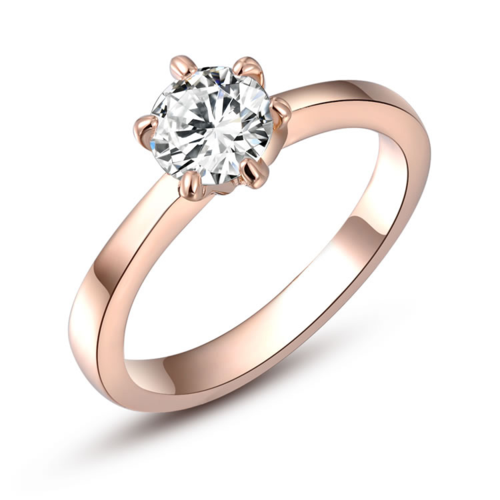 Classic Solitaire Rose Gold Ring